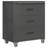 Heavy-Duty Metal Storage Cabinet With Wheels - 3 Drawer Tool Cabinet For Garage, Office, And Home Organizer Solutions, Black/Gray