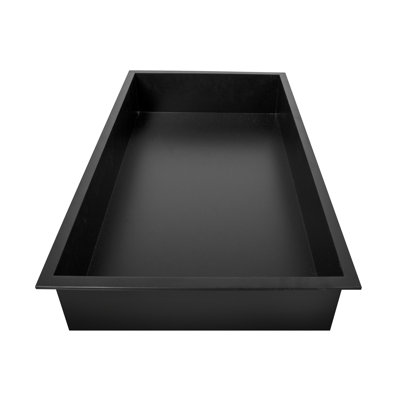 Niche murale encastrée rectangulaire en acier inoxydable l 25 po x H 14 po, noir mat