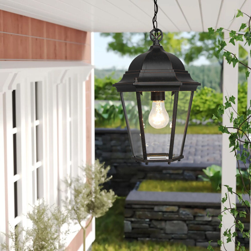 1 Light Outdoor  Hanging Lantern In Oil Rubbed Bronze, Oil Rubbed Bronze