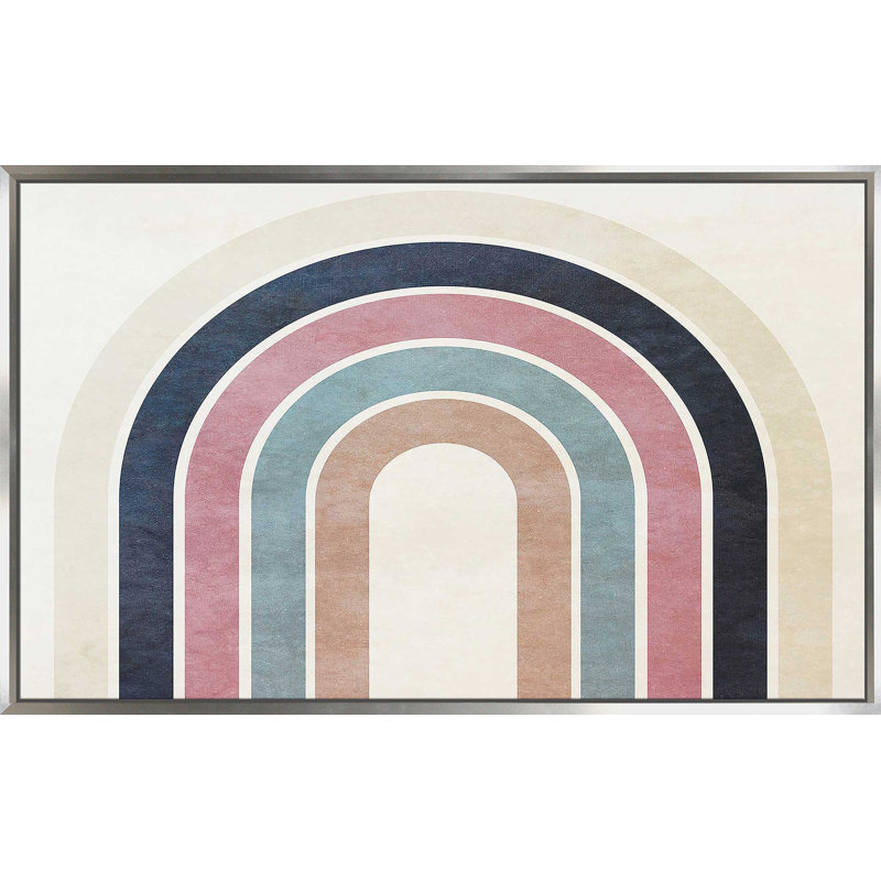 «Over the Rainbow» par SD graphiques studio - impression, Cadre flottant argent, H 39,5 po x l 63,5 po x P 2 po