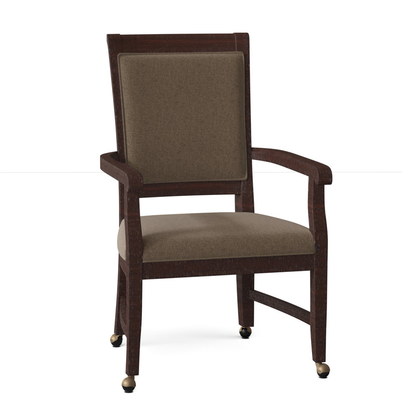 Pryor Upholstered King Louis Back Arm Chair, Espresso, 9800 Papyrus