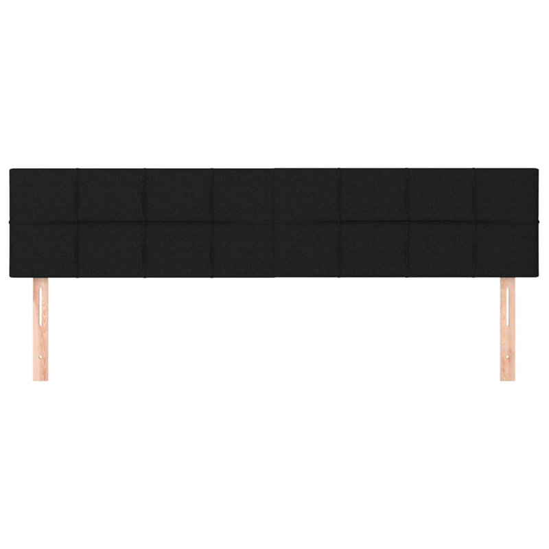 Aveona Headboard, 88cm H x 90cm W x 5cm D, Black Fabric