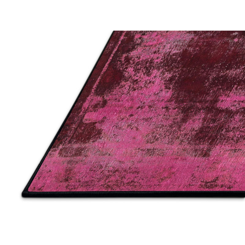 Tapis décoratif multicolore à motif abstrait, Rectangle 3 pi x 5 pi