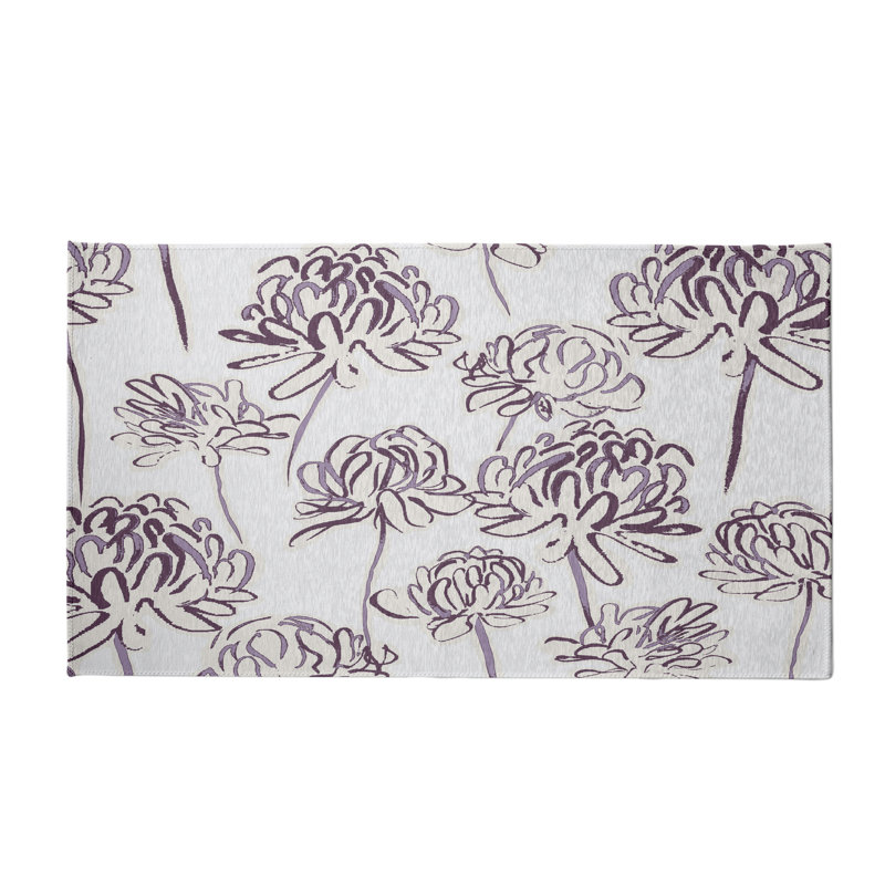 Chenille Floral Indoor Rug, Rectangle 3' x 5'