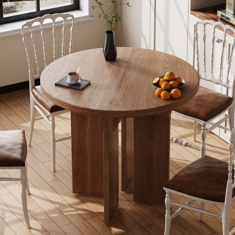 Table de salle à manger Modern Modern, Noyer, H 29,9 po x l 35,4 po x P 35,4 po