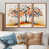 Toile avec cadre flottant brun