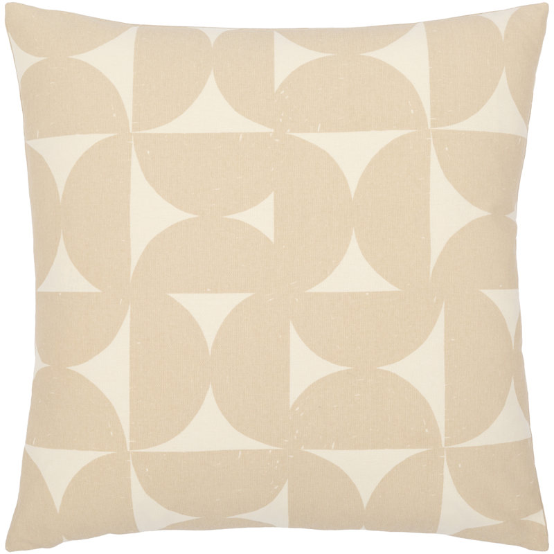 Housse de coussin Saritha Natur, 20 po x 20 po, Brun clair / beige