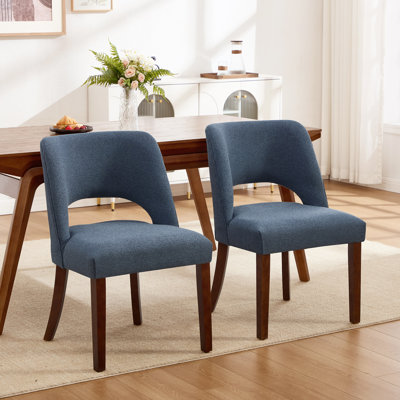 Chaise d'appoint rembourrée en bois massif