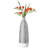 Aurelia 13.5" Dotted Debossed Pattern Black & White Vase