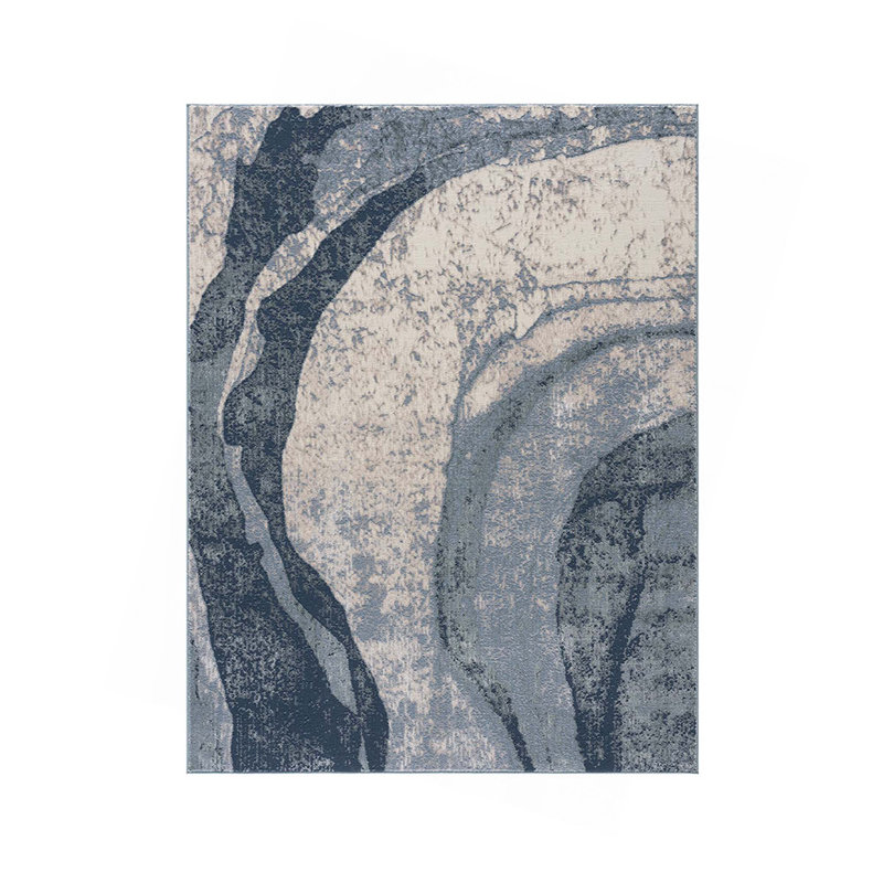 Abstract Area Rug For Living Room Bedroom, Rectangle 5'3" x 7'