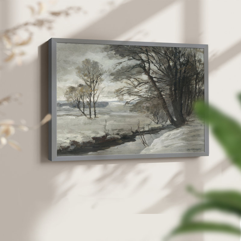 Paysages rétro-CCGXLXX-impression encadrée - réversible, H 16 po x l 20 po, Gris
