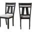 Ensemble de chaises d'appoint charmantes de style chalet avec sièges rembourrés et design transitionnel