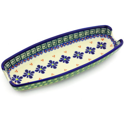 Polish Pottery Stoneware Condiment Server