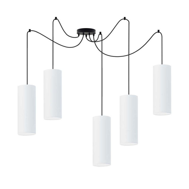 Carsten 5 - Light Cluster Pendant, White, Black