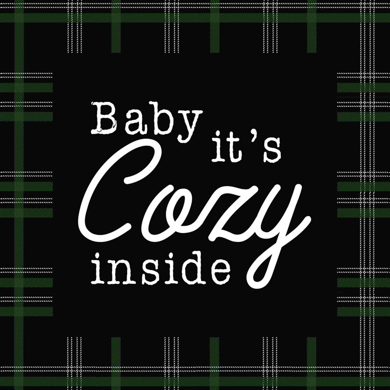 «Baby Its Cozy», reproduction sur toile tendue, L 12 po x H 12 po