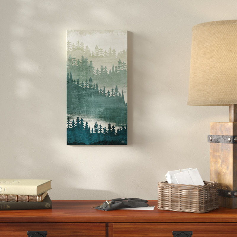 « mountainscape panel i », reproduction de peinture à l’acrylique sur toile tendue, H 19 po x l 10 po x P 2 po