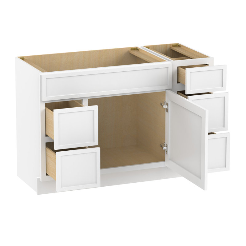 Base de meuble-lavabo simple 48 po seulement, Blanc