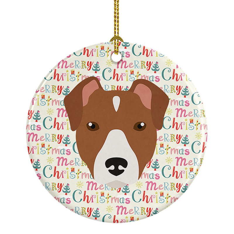 Ornement suspendu Rat Terrier Merry Christmas
