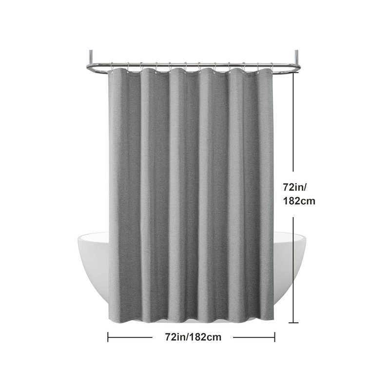 Polyester Shower Curtain, Grey