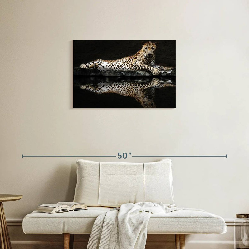 Brampt Leopard Reflection, 20" H x 30" W
