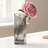  Elara 8.5" Heart-Shaped Black Ribbed Glass Vase-1377549240