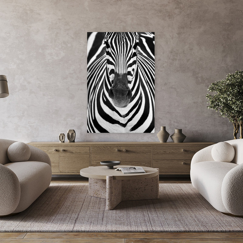 Art contemporain abstrait zébré contemporain, H 48 po x l 32 po