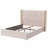 Upholstered LED Bed Frame with Storage Drawers and Wingback Headboard-66379557-66379555