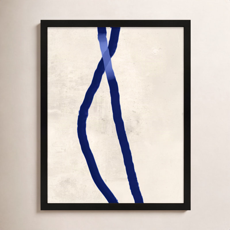 «Blue Rope 2» par Jacques Pilon - reproduction d'un seul cadre, H 50 po x l 40 po x P 1,25 po, Cadre noir