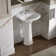 Cimarron® 26.81" Vitreous China U-Shape Pedestal Bathroom Sink with Overflow