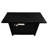 24" H Outdoor Steel Fireplace Table With Propane - Black, , Airy Slatted Base, Lid, Lava Rocks, Glass Fire Beads, Adjustable Flame, Patio Deck Compatible Heating Accessory Pit Cover, Flame