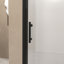 Cadre de porte de douche pivotant en aluminium 34 po x 72 po, demi-cadre, film en verre trempé anti-déflagrant de 1/4 po (6 mm)