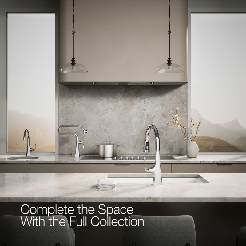 Graze Deck-Mount Pot Filler Faucet, Polished Chrome