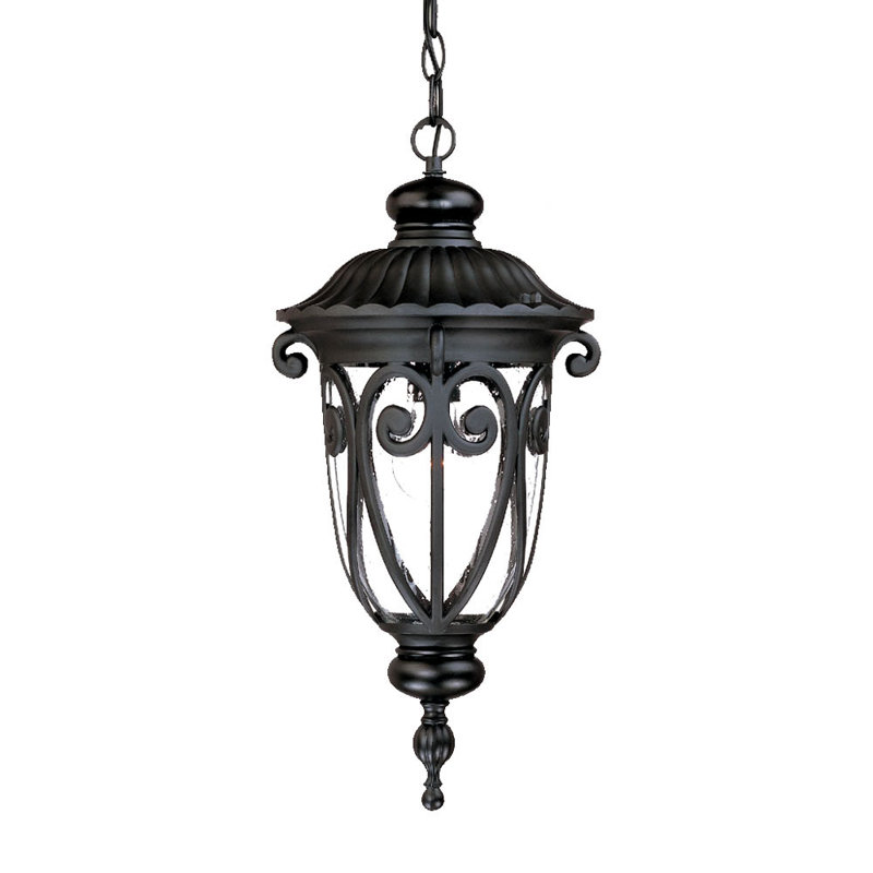 Appalachian Outdoor Hanging Lantern, Matte Black