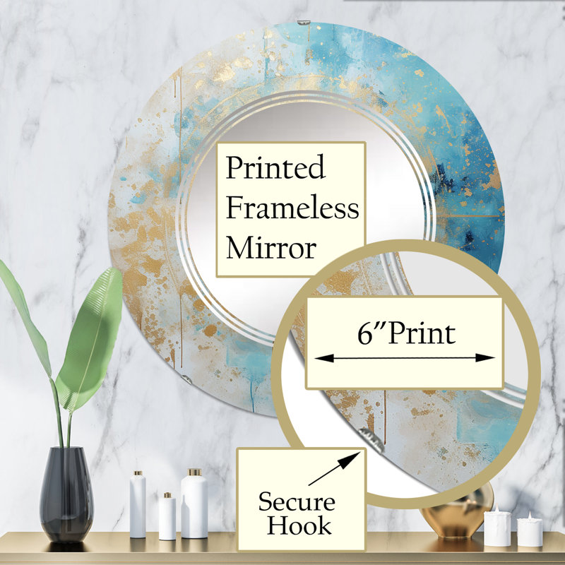 Miroir mural Zuhur, 32 po x 32 po