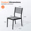 Deen Auminum Stackable Outdoor Dining Chair-759647204-769630224