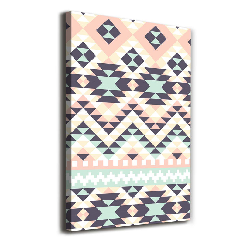 Ethnic Background - Wrapped Canvas Print