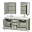 Sheffield 72" Freestanding Double Bathroom Vanity with Quartz Top with Medicine Cabinets-870336871-870381285-870381286
