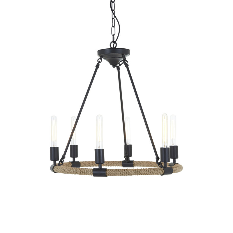Best 6 - Light Wagon Wheel Chandelier