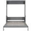 Grand lit mural multifonctionnel avec bureau, panneau de fibres à densité moyenne durable, style moderne pour les petits espaces