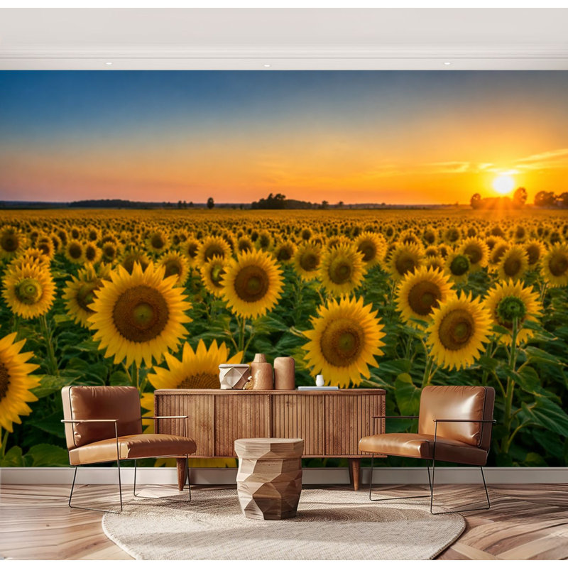 Papier peint adhésif autocollant amovible Sunset Sunset, 69" L x 96" W