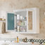 Armoire de rangement murale pour salle de bain, armoire de toilette avec miroir et 2 tablettes réglables-933145912