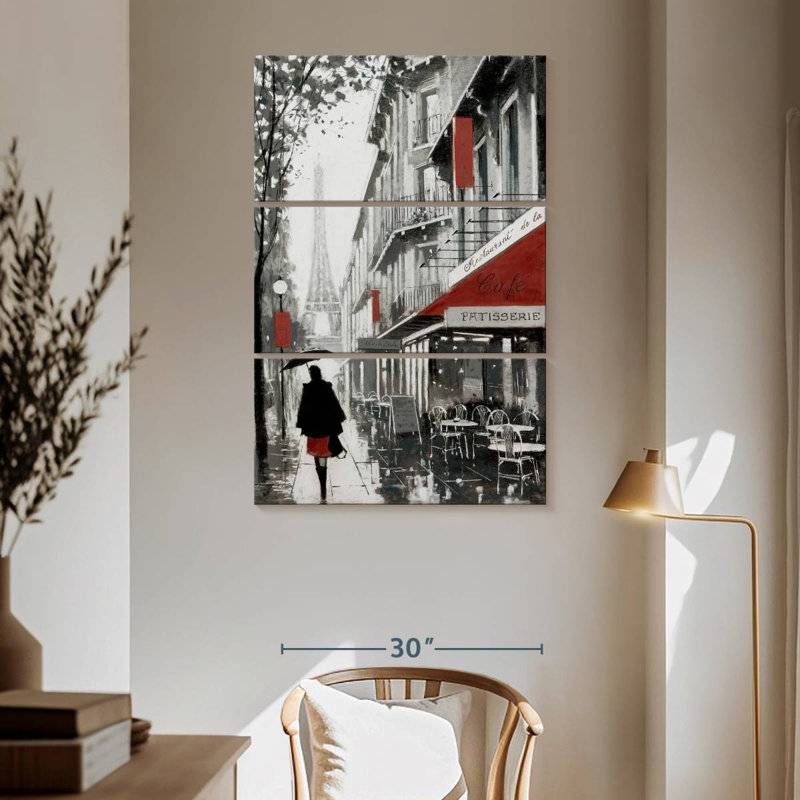 Sireci Rainy Paris I, 65" H x 42" W