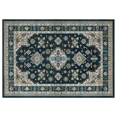 Tapis à motif floral Tapis lavable pour chambre à coucher Tapis antidérapant pour chambre à coucher Cuisine Bureau Salon