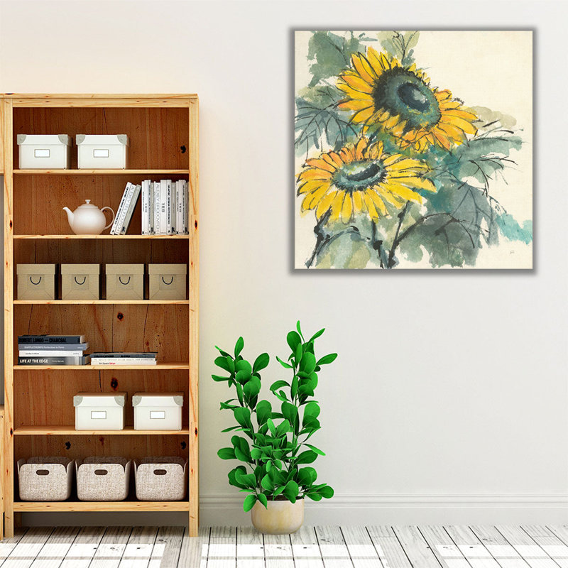 Tournesol I - reproduction d'art sur toile, H 12 po x l 12 po