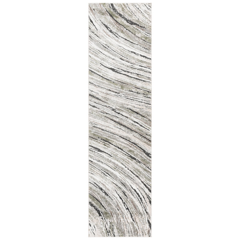 Fleurizard Opal Performance Abstract Rug, Runner 2'3" x 9'
