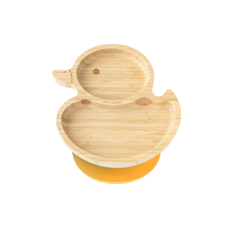 Bamboo Duck Plate, Orange