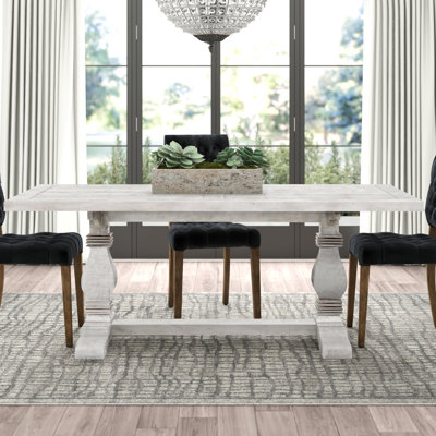 Kinston 78" Solid Wood Trestle Dining Table