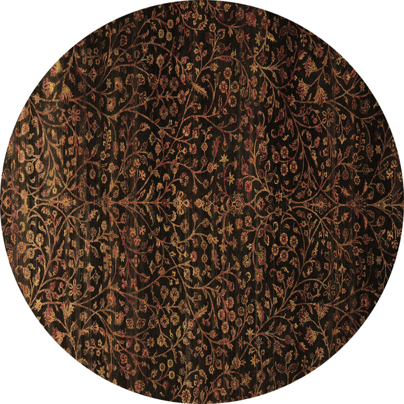 Tapis brun traditionnel Traditional 2521, Rond 4 pi