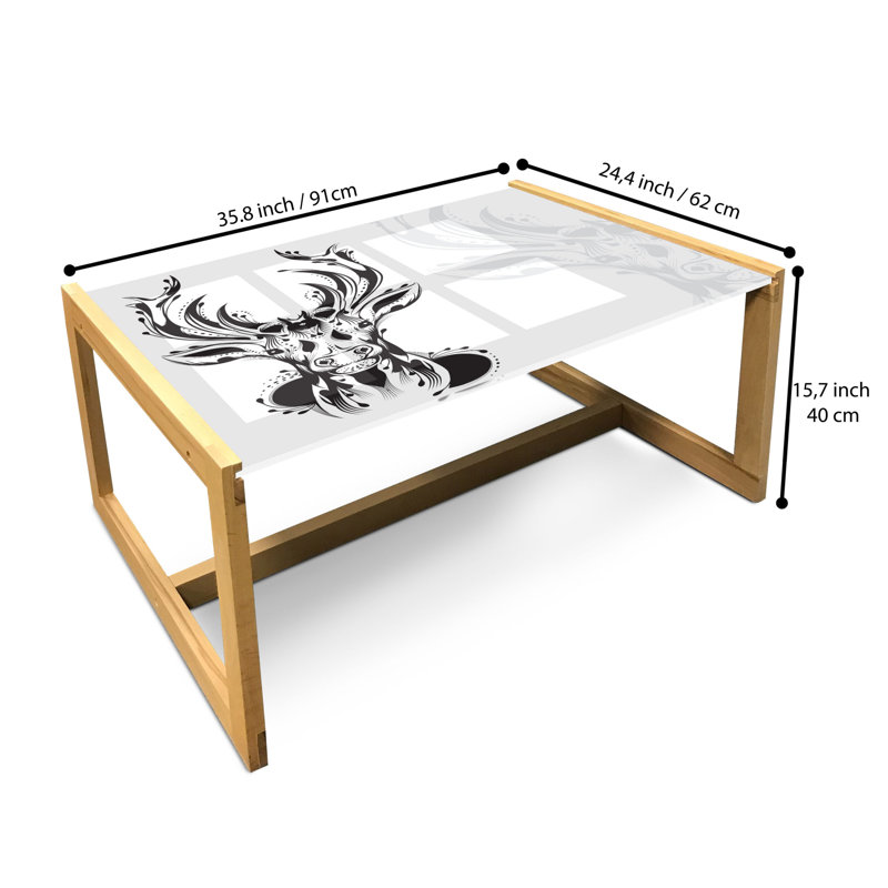 Innocenza Sled Coffee Table, 90cm H x 62cm W x 40cm D