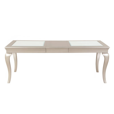 Table de salle à manger moderne et glamour 1pc avec rallonges séparées